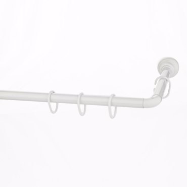 Βραχίονας Μπάνιου 100 γωνιακός 80x80cm Λευκός