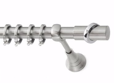 Κουρτινόξυλο Φ25 Inox KS149