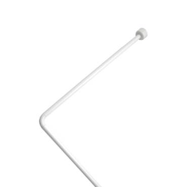 Βραχίονας Μπάνιου Γωνιακός Λευκός 90x90cm BAC-002-WHITE