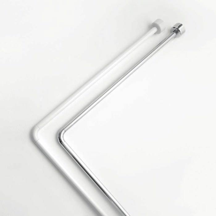 Βραχίονας Μπάνιου Γωνιακός Χρώμιο 80x170cm BAC-001-CHROME Braxionas Baniou Gniakos Xromio 80x170cm BAC-001-CHROME