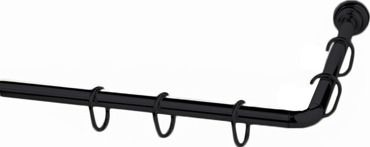 Grekon Βραχίονας μπάνιου 1270 γωνιακός 90x90cm μαύρο