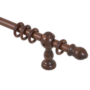 Καρυδί ξύλινο Φ23 κλασσικό κουρτινόξυλο