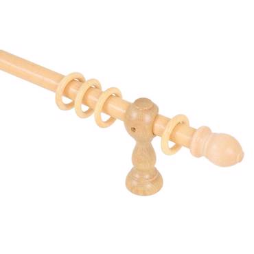 Φυσικό ξύλινο Φ30 κλασσικό κουρτινόξυλο