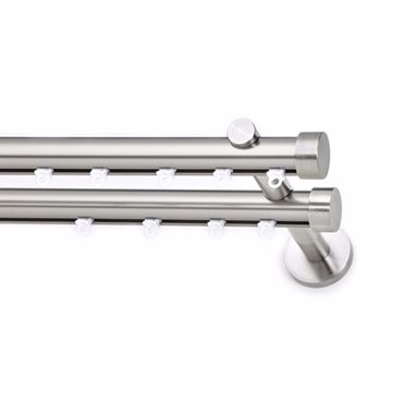 Σιδηρόδρομος διπλός Φ25 ILIOS TAPO νίκελ σατινέ