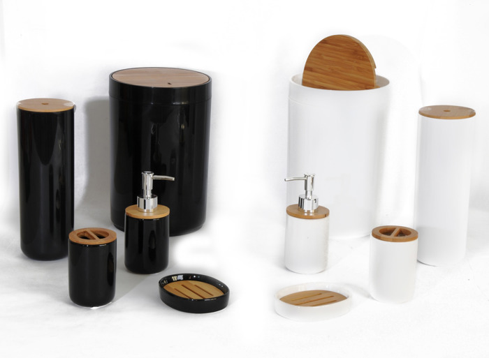 Estia Potiraki baniou bamboo mavro 8,6x8,6x13,2 EK 02-4606