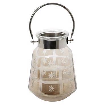 Φανάρι Γυάλινο Καφέ 18Χ26εκ DAR110 Espiel