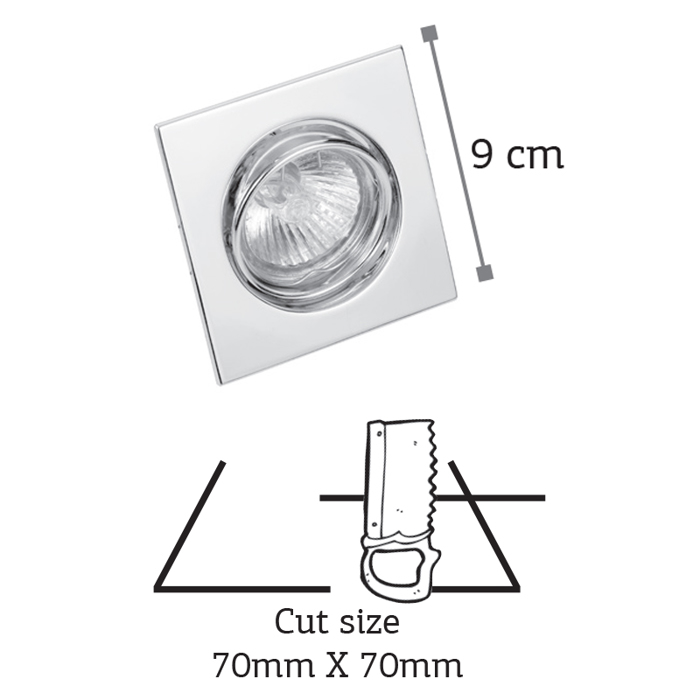 INLIGHT XONEuTO SPOT METALLIKO LEuKO GU10 9x9cm 43278