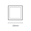 InLight LED Panel Xonefto 20watt Tetragno 6500K Psuxro Lefko 22.5x22.5cm (2.20.01.3)