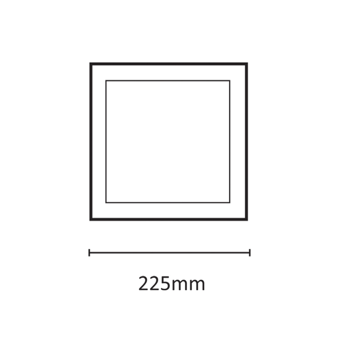 InLight LED Panel Xonefto 20watt Tetragno 6500K Psuxro Lefko 22.5x22.5cm (2.20.01.3)