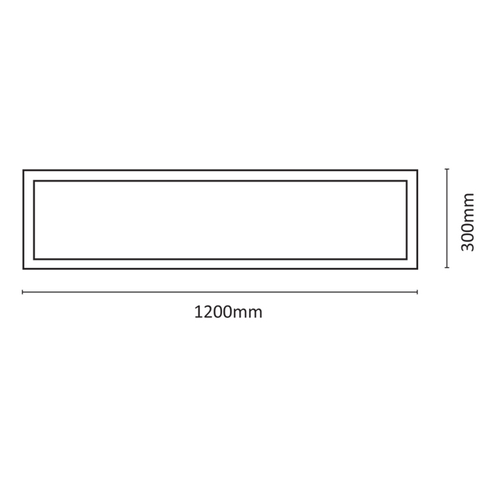 InLight LED Panel 48watt Parallilogammo 4000K Fusiko Lefko 120x30cm (2.50.01.2)