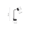 InLight Epitrapezio fotistiko se mavro xroma 1XGU10 F33cm (3015-BL)