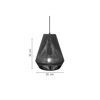 Inlight Kremasto Fotistiko me Kapelo apo Ina 1xE27 F25x30cm (4057-C)