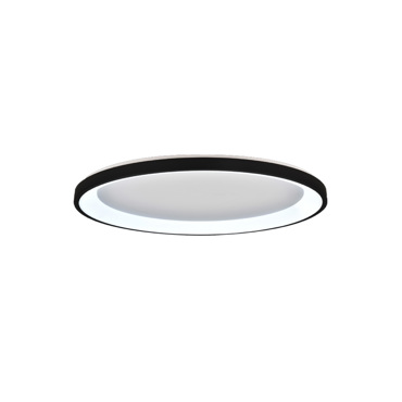 Inlight Πλαφονιέρα Οροφής LED 38W 3CCT από Μαύρο Μέταλλο και Ακρυλικό Φ80x5cm (42044-A-Black)