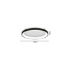 Inlight Plafoniera Orofis LED 28W 3CCT apo Mavro Metallo kai Akruliko F60x5cm (42044-B-Black)