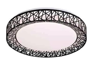 InLight Πλαφονιέρα Οροφής LED 36W 4CCT Μαύρη από Ακρυλικό Φ50cm (42049-BLACK)
