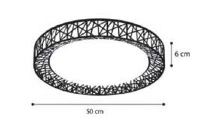 InLight Plafoniera Orofis LED 36W 4CCT apo Lefko Akruliko F50cm (42049-WHITE)