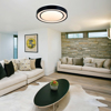 InLight Plafoniera orofis LED 27W 3000K apo mavro metallo kai akruliko 40cm (42179-B)