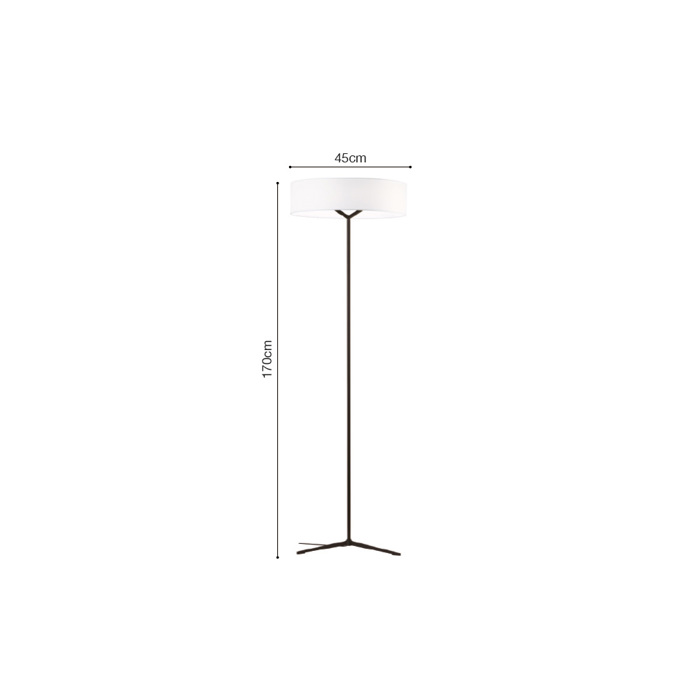 Inlight Epidapedio Fotistiko apo Mavro Metallo kai ufasmatino Kapelo 24W 3000K F45x170cm (45031-Golden)