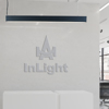 InLight Kremasto fotistiko LED 30W 3000K apo alouminio se mavri apoxrosi 90cm (6042-90-BL)