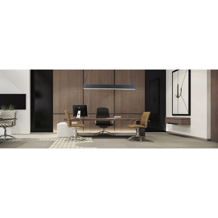 InLight Kremasto Fotistiko LED 40W 3CCT (By Switch) Mavro apo Alouminio 120cm (6072-120-BL)