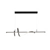 InLight Kremasto fotistiko LED 40W 3CCT (by switch on base) se mavro xroma D:120cm (6083-BL)