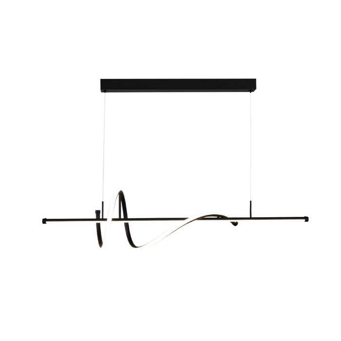 InLight Kremasto fotistiko LED 40W 3CCT (by switch on base) se mavro xroma D:120cm (6083-BL)