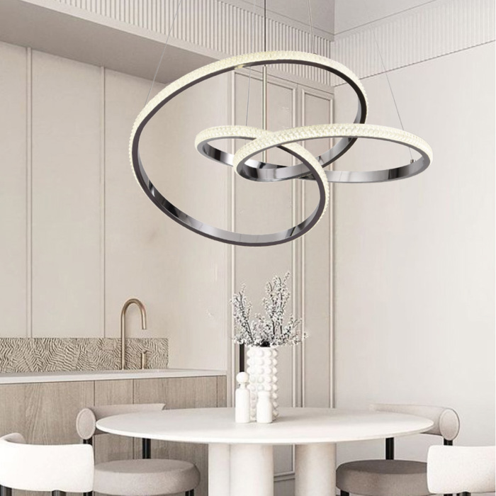 Inlight Kremasto Fotistiko LED 58W 3CCT Alouminiou se Apoxrosi Xromiou 60cm (6092-A-Chrome)