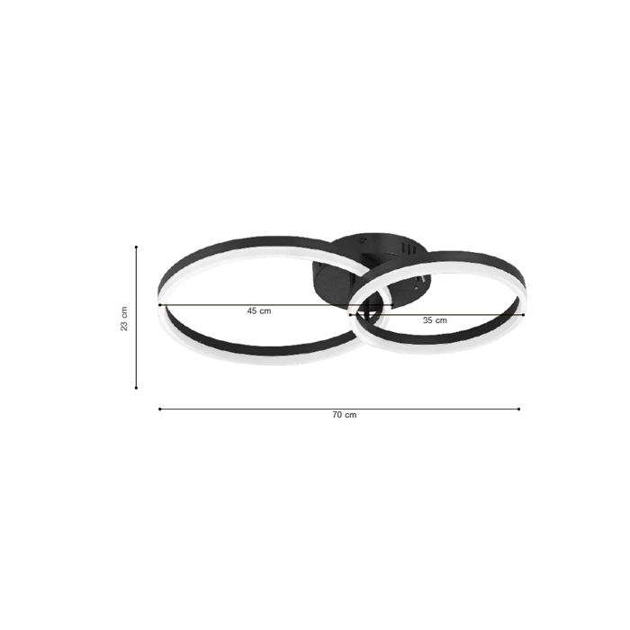 InLight Fotistiko Orofis LED 45W 3CCT Xruso 6094-B-Golden