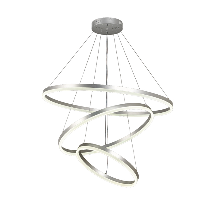InLight Kremasto Fotistiko LED 100W 3CCT Alouminiou Asimi F80x200cm 6095-A-Silver