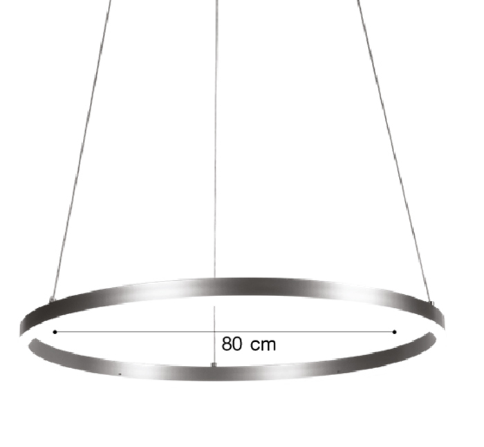 Inlight Kremasto Fotistiko LED 36W 3CCT (by switch on base) F80cm (6095-AB-Silver)