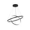 Inlight Kremasto Fotistiko LED 58W 3CCT Alouminiou Mavro 60cm (6095-B-Black)