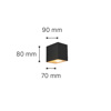 ItLighting Aplika Ex. Xorou 'Norman' ABS Ggri 1xGU10 9x7x8cm 80200434