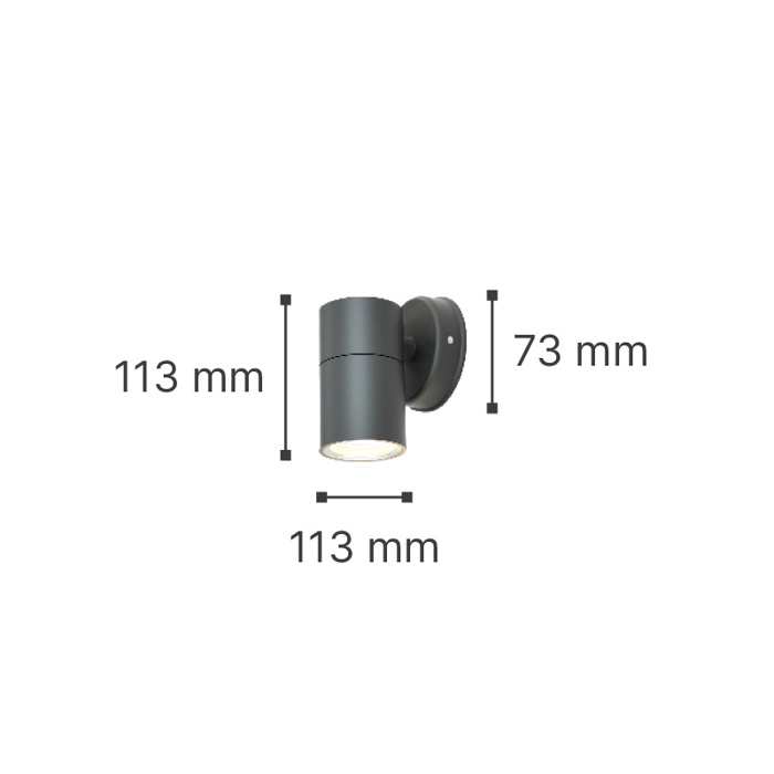 ItLighting Epitoixio Spot Ex. Xorou 'Eklutna' Lefko 1xGU10 11.3x11.3cm 80200524