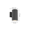 it-Lighting Spot Toixou Up or Down Candler E27 Exoterikou Xorou Anthraki (80203744)