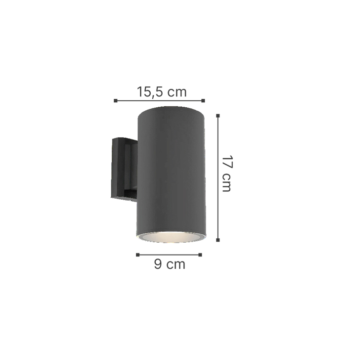 it-Lighting Spot Toixou Up or Down Candler E27 Exoterikou Xorou Anthraki (80203744)