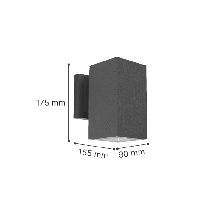it-Lighting Aplika Toixou Up or Down Elarbee E27 Exoterikou Xorou Ggri (80203834)