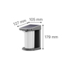 InLight Fotistiko Toixou Exoterikou Xorou LED 1.5W 3000K/6000K Mavro (80204210S)