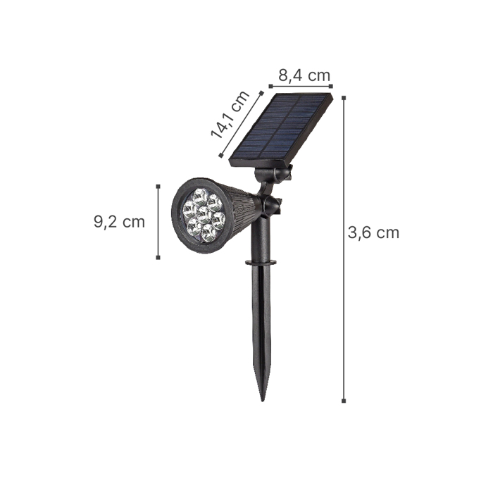it-Lighting Fotistiko Edafous Amistad LED 2W RGB Exoterikou Xorou Solar Mavro (80204910S)