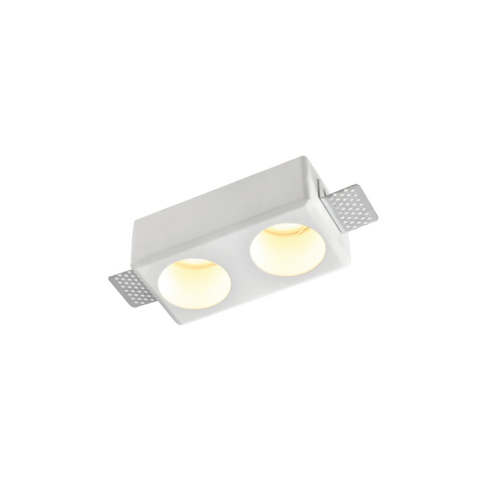 Inlight Xonefto Tetragno Spot apo Gypso 2xGU10 15x8x5cm (X0012-WH)