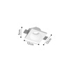 Inlight Xonefto Tetragno Spot apo Gypso 1xGU10 12x12x5cm (X0014-WH)