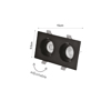 Inlight Downlight Spot GU10 se Mavri Apoxrosi 9.3x15cm (X00330B)