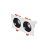 Inlight Downlight Spot GU10 se Lefki kai Mavri apoxrosi 9.3x15cm (X00330WB)