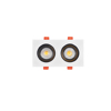 Inlight Downlight Spot GU10 se Lefki kai Mavri apoxrosi 9.3x15cm (X00330WB)