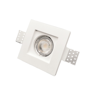 InLight Χωνευτό σποτ λευκό από γύψο 1XGU10 Φ10cm (Χ0005)