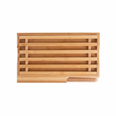 ESTIA Σετ Επιφάνεια Κοπής με Μαχαίρι ψωμιού Bamboo Essentials 35.5x22x3.5cm 01-12946