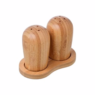 Estia Σετ των 2 Δοχεία για Αλάτι/Πιπέρι Bamboo Essentials 11.1x6x8.5cm 01-14605