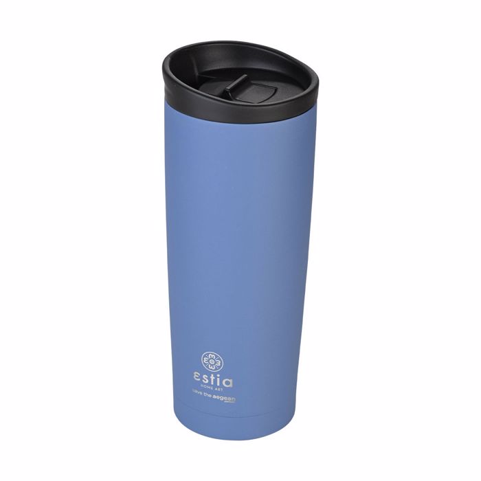 ESTIA Thermos Inox Travel Mug Save the Aegean 450ml Denim Blue 01-20323