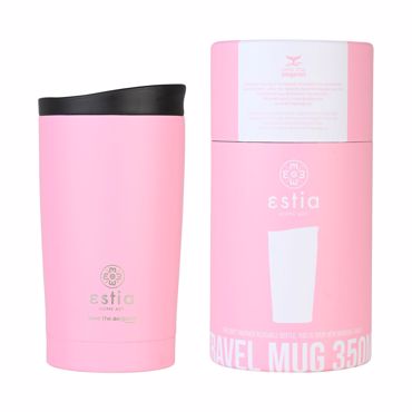 ESTIA Θερμός Inox Travel Mug Save the Aegean 350ml Blossom Rose 01-20408