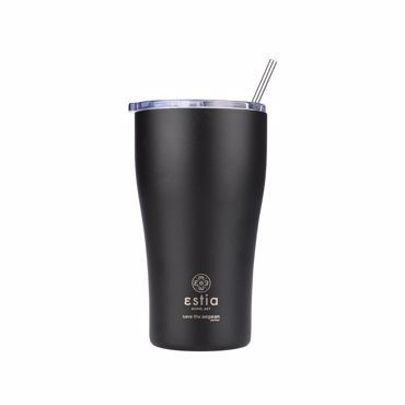 Estia Θερμός Coffee Mug SAVE THE AEGEAN 500ml Midnight Black 01-23122