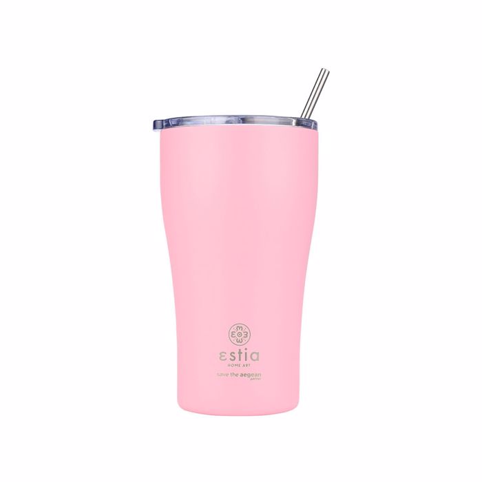 Estia Θερμός Coffee Mug SAVE THE AEGEAN 500ml Blossom Rose 01-23157 Estia Thermos Coffee Mug SAVE THE AEGEAN 500ml Blossom Rose 01-23157